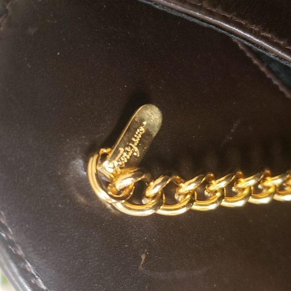 Vintage 90s Salvatore Ferragamo Gancini Clutch Crossbody Bag - Picture 9 of 12